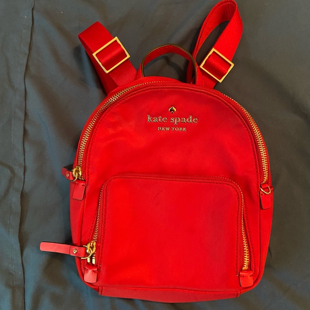 kate spade red backpack